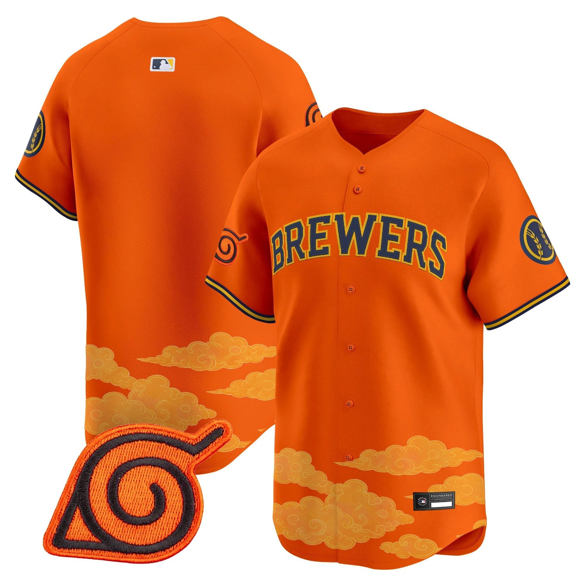 Milwaukee Brewers x Naruto Vapor Premier Limited Jersey - Stitched