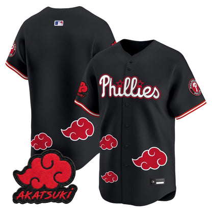 Philadelphia Phillies x Naruto "Akatsuki Edition" Vapor Premier Limited Jersey - Stitched
