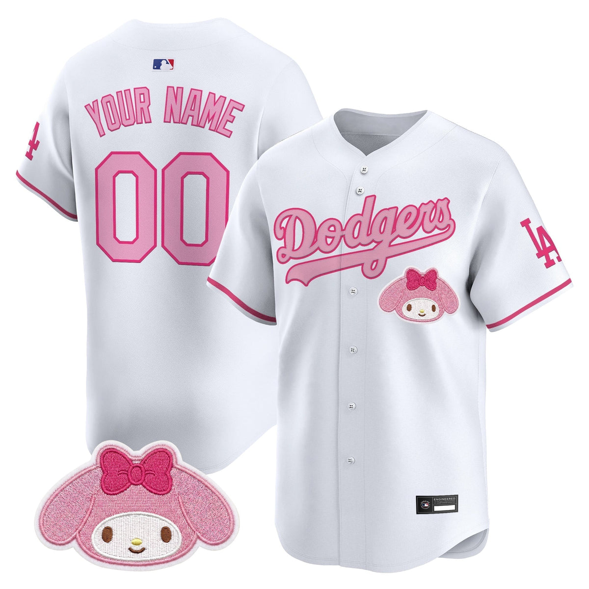 Los Angeles Dodgers x Sanrio Friends Vapor Premier Limited Custom Jersey - All Stitched