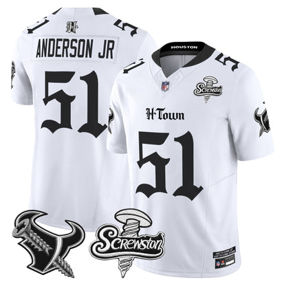 Houston Texans DJ Screw Vapor Limited Jersey - Gothic Edition - All Stitched