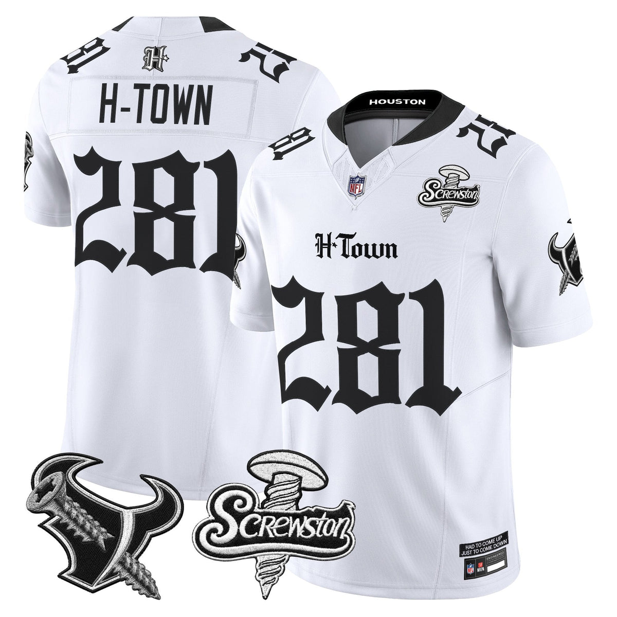 Houston Texans DJ Screw Vapor Limited Jersey - Gothic Edition - All Stitched