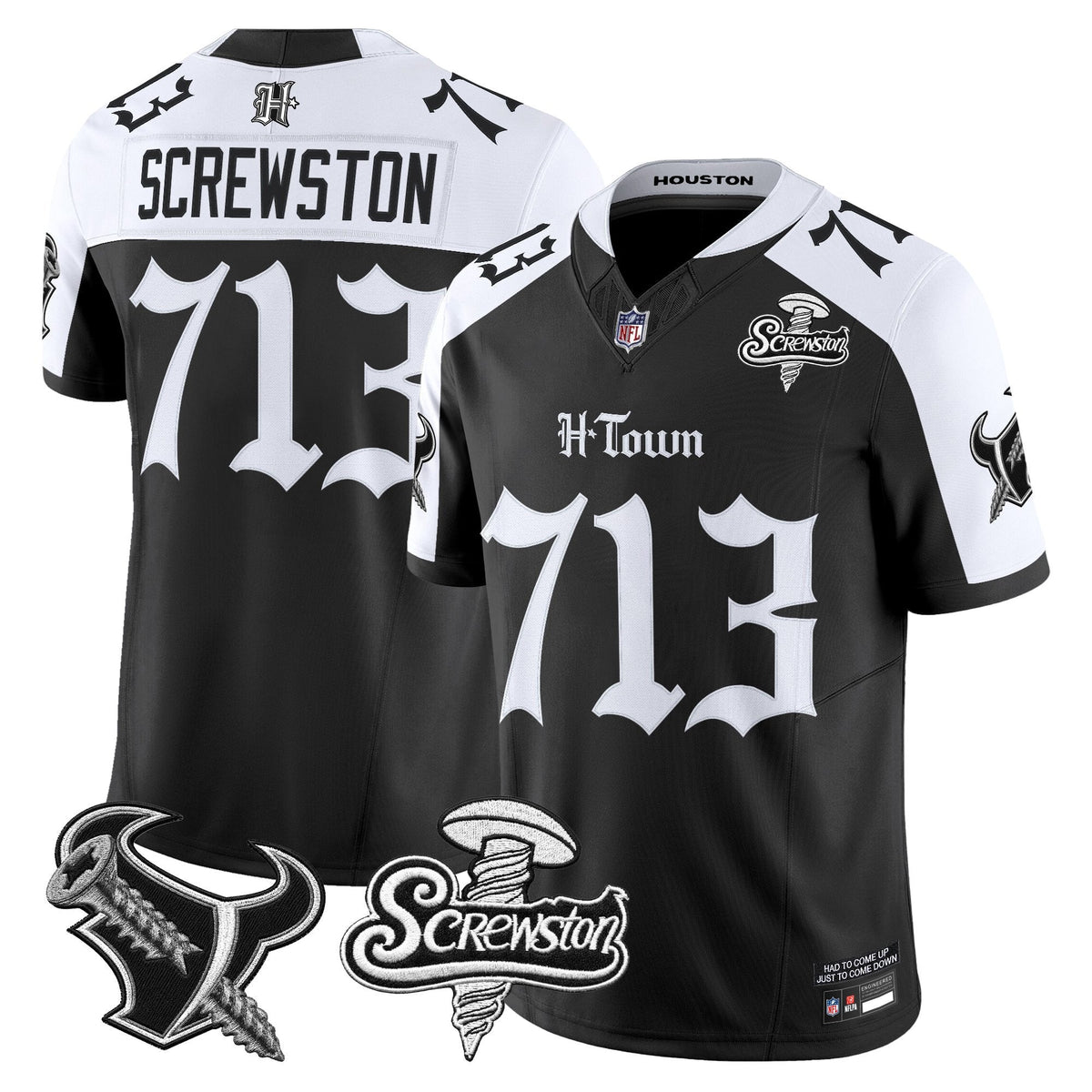 Houston Texans DJ Screw Vapor Limited Jersey - Gothic Edition - All Stitched