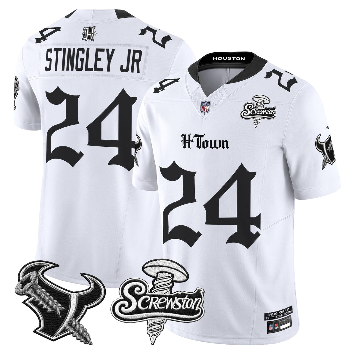 Houston Texans DJ Screw Vapor Limited Jersey - Gothic Edition - All Stitched