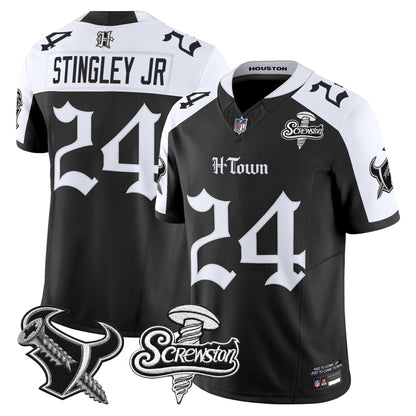 Houston Texans DJ Screw Vapor Limited Jersey - Gothic Edition - All Stitched