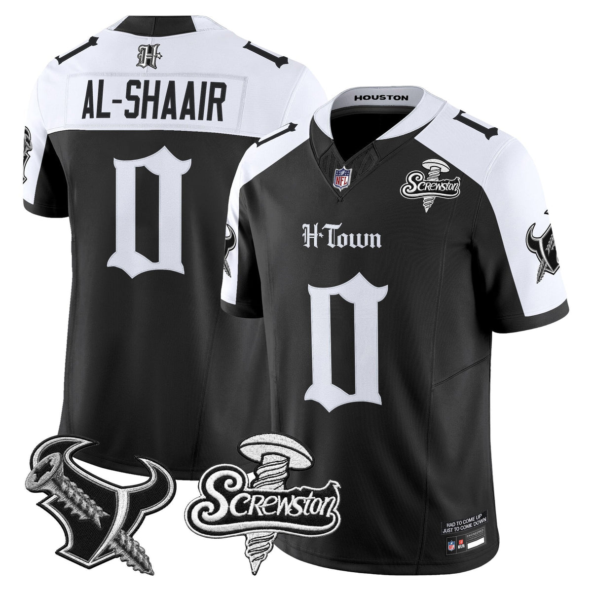 Houston Texans DJ Screw Vapor Limited Jersey - Gothic Edition - All Stitched
