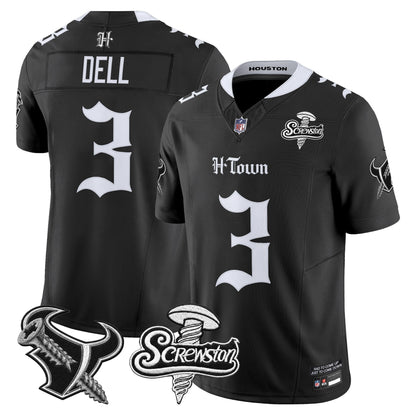 Houston Texans DJ Screw Vapor Limited Jersey - Gothic Edition - All Stitched