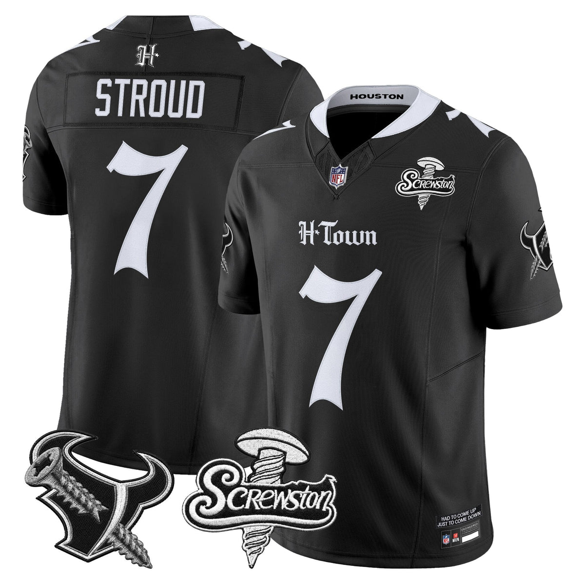Houston Texans DJ Screw Vapor Limited Jersey - Gothic Edition - All Stitched