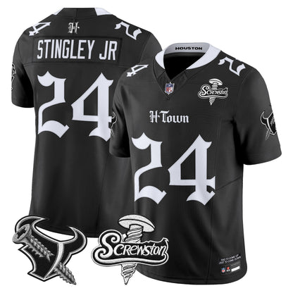 Houston Texans DJ Screw Vapor Limited Jersey - Gothic Edition - All Stitched
