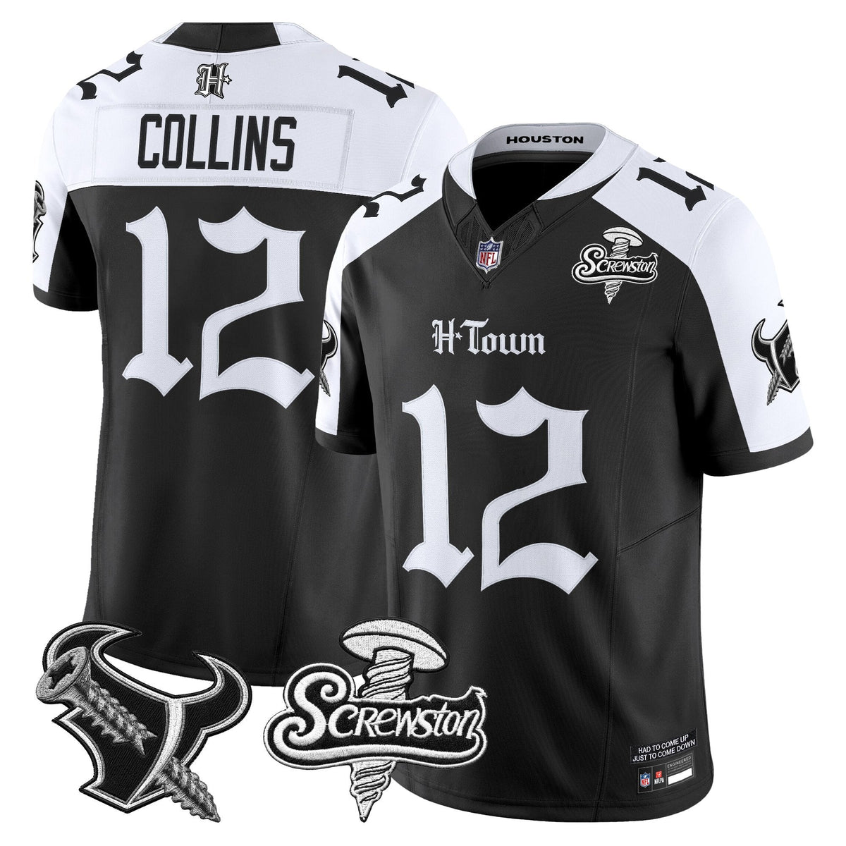 Houston Texans DJ Screw Vapor Limited Jersey - Gothic Edition - All Stitched