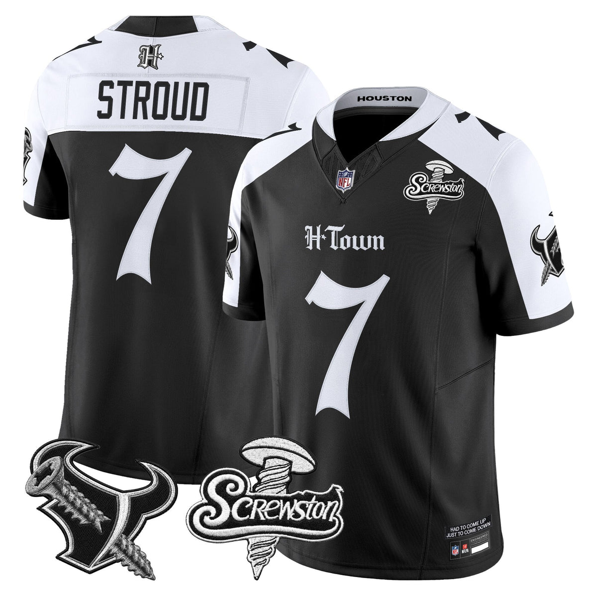 Houston Texans DJ Screw Vapor Limited Jersey - Gothic Edition - All Stitched