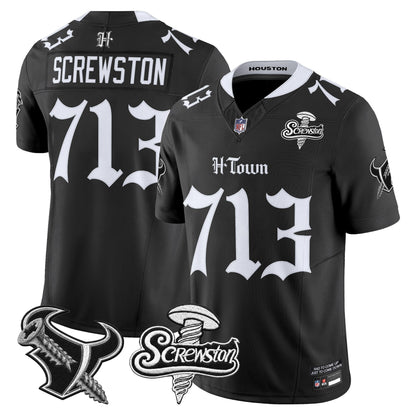 Houston Texans DJ Screw Vapor Limited Jersey - Gothic Edition - All Stitched