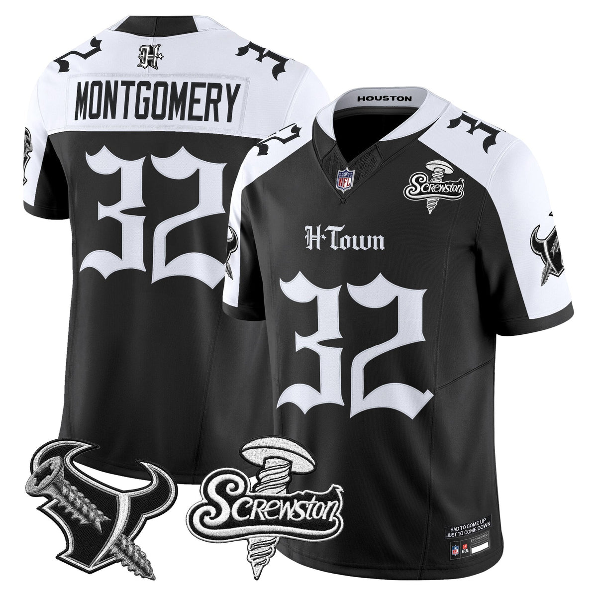 Houston Texans DJ Screw Vapor Limited Jersey - Gothic Edition - All Stitched