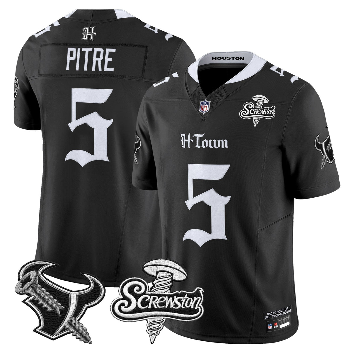 Houston Texans DJ Screw Vapor Limited Jersey - Gothic Edition - All Stitched