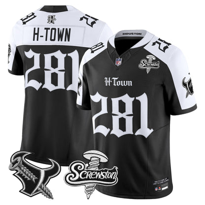 Houston Texans DJ Screw Vapor Limited Jersey - Gothic Edition - All Stitched