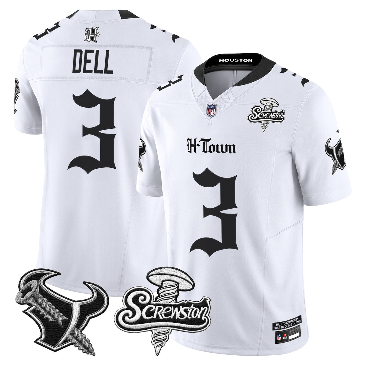 Houston Texans DJ Screw Vapor Limited Jersey - Gothic Edition - All Stitched