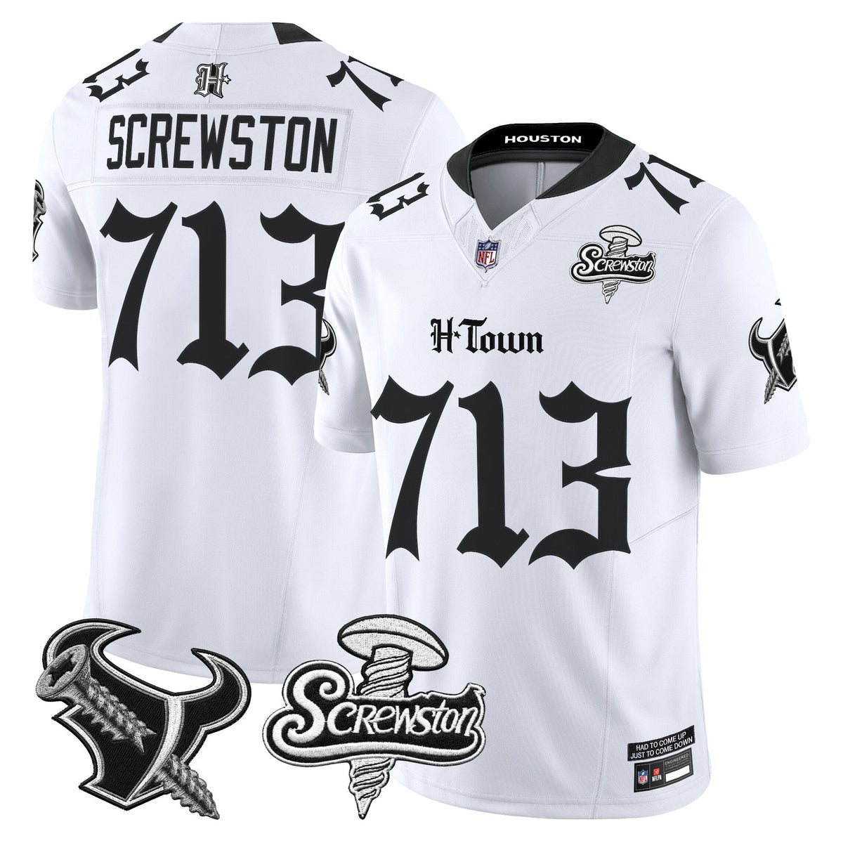 Houston Texans DJ Screw Vapor Limited Jersey - Gothic Edition - All Stitched