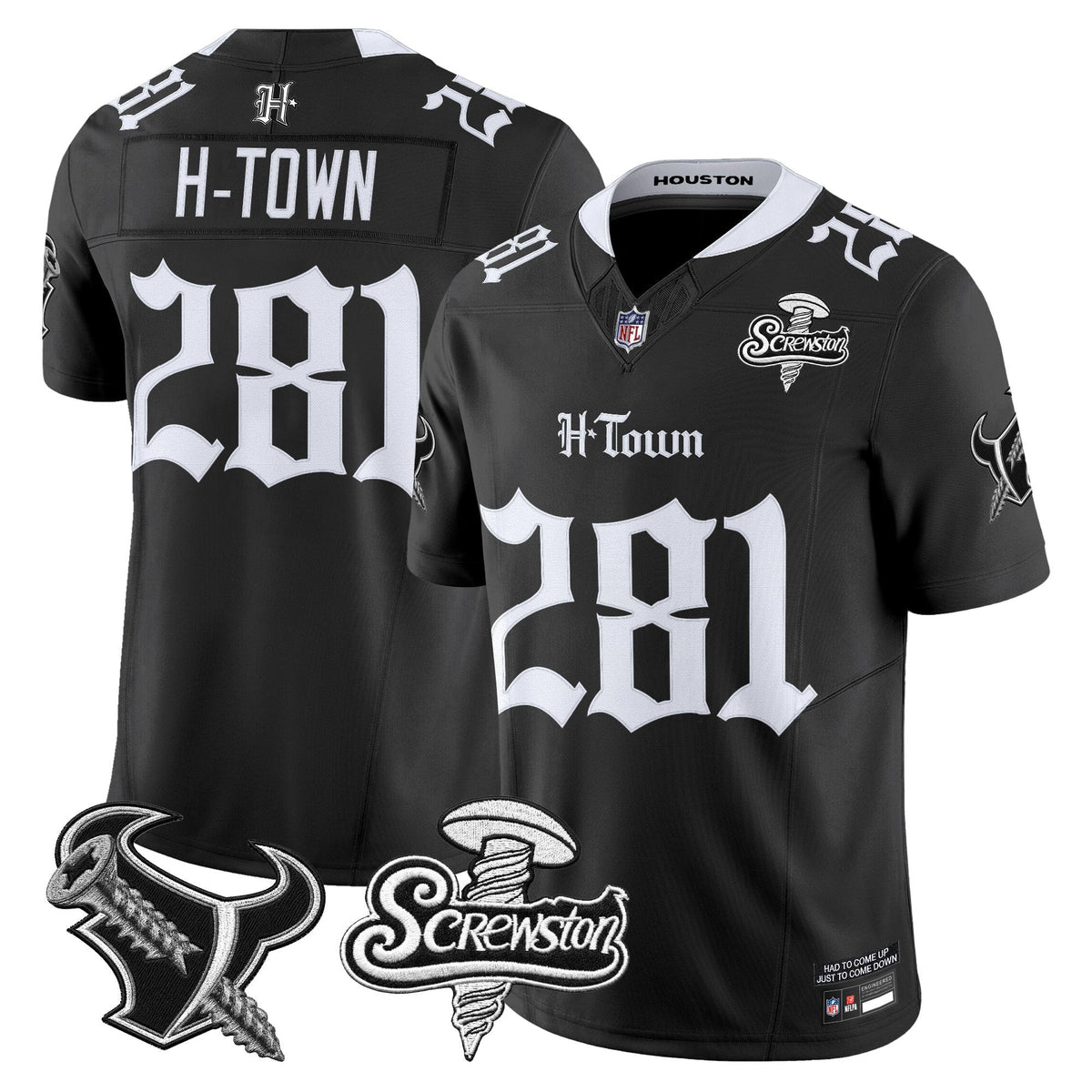 Houston Texans DJ Screw Vapor Limited Jersey - Gothic Edition - All Stitched