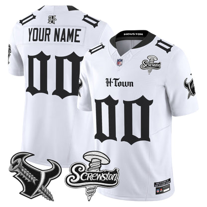 Houston Texans DJ Screw Vapor Limited Custom Jersey - Gothic Edition - All Stitched