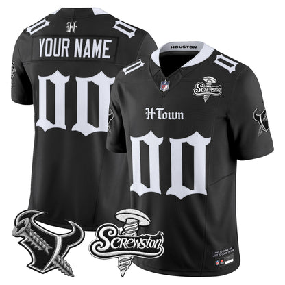 Houston Texans DJ Screw Vapor Limited Custom Jersey - Gothic Edition - All Stitched