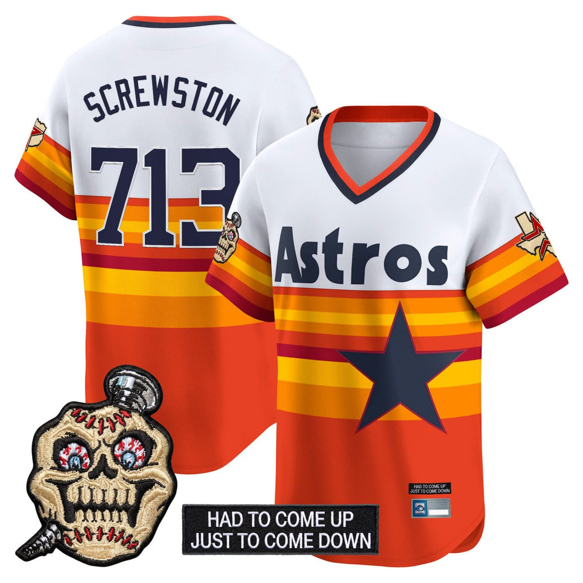 Houston Astros DJ Screw "Had To Come Up" Patch Vapor Premier Limited Jersey – All Stitched