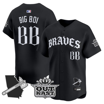 Atlanta Braves 'Old English Edition' Vapor Premier Limited Jersey - All Stitched