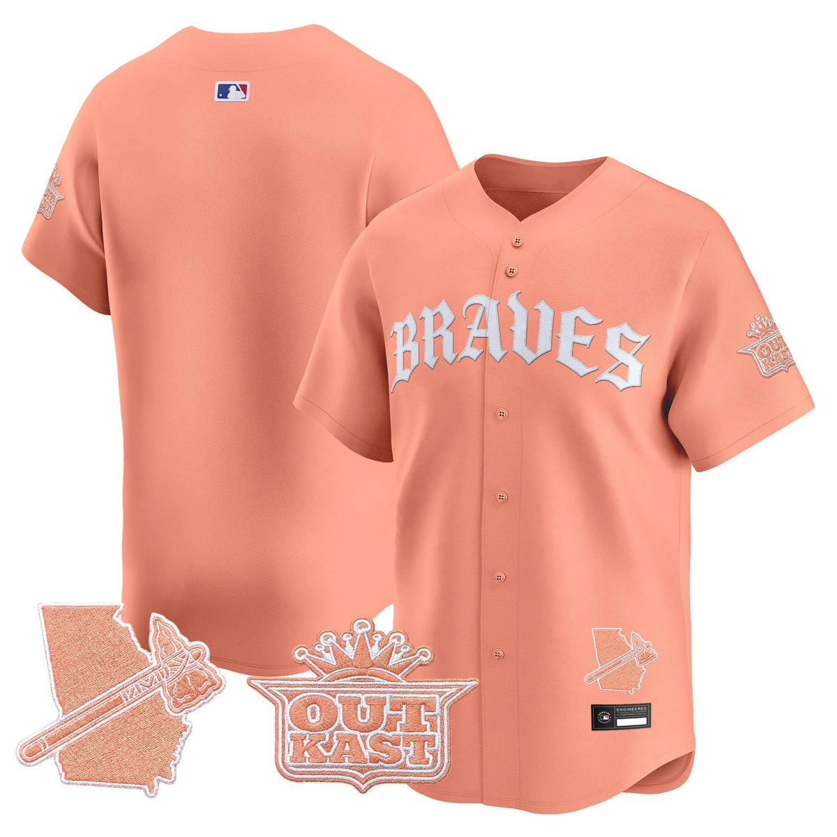 Atlanta Braves 'Old English Edition' Vapor Premier Limited Jersey - All Stitched