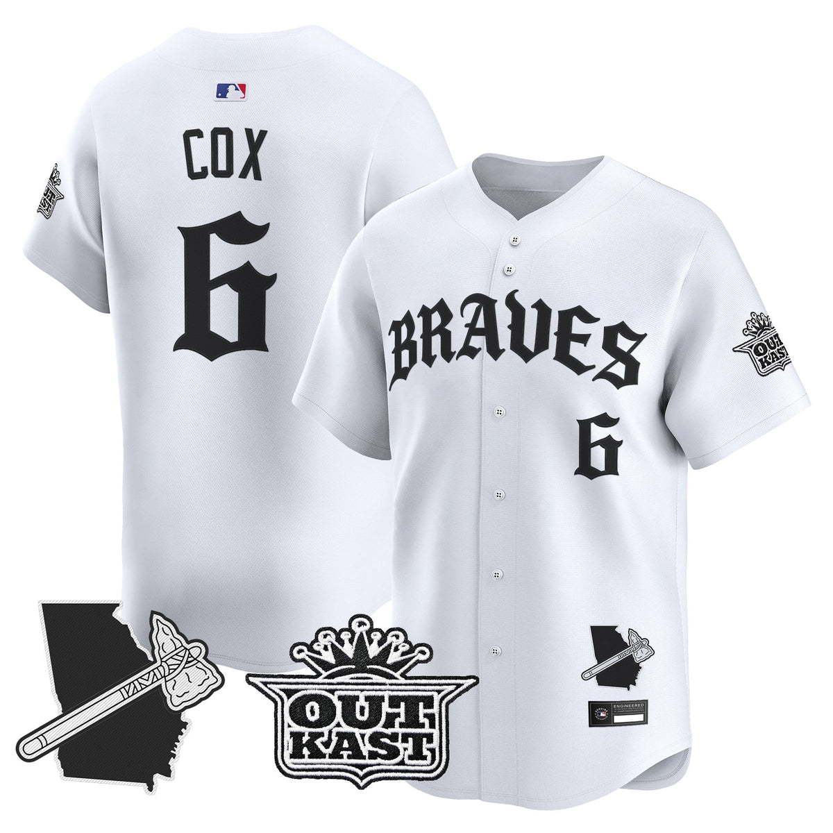 Atlanta Braves 'Old English Edition' Vapor Premier Limited Jersey - All Stitched
