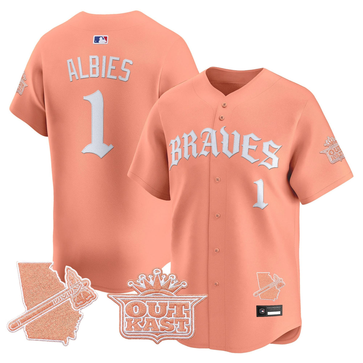 Atlanta Braves 'Old English Edition' Vapor Premier Limited Jersey - All Stitched