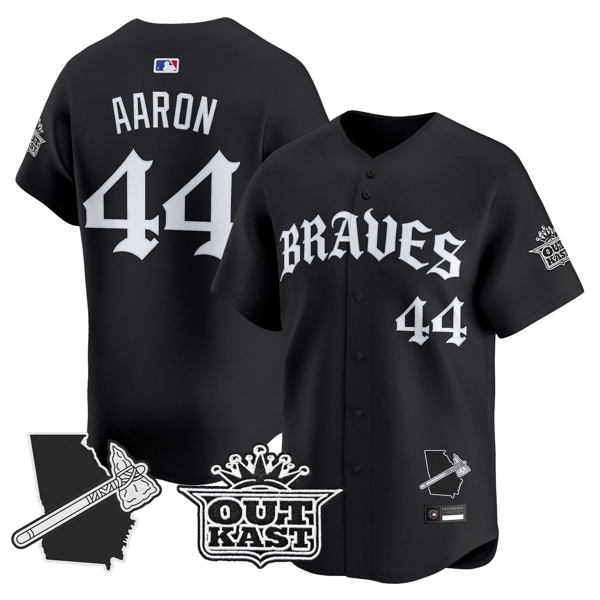 Atlanta Braves 'Old English Edition' Vapor Premier Limited Jersey - All Stitched