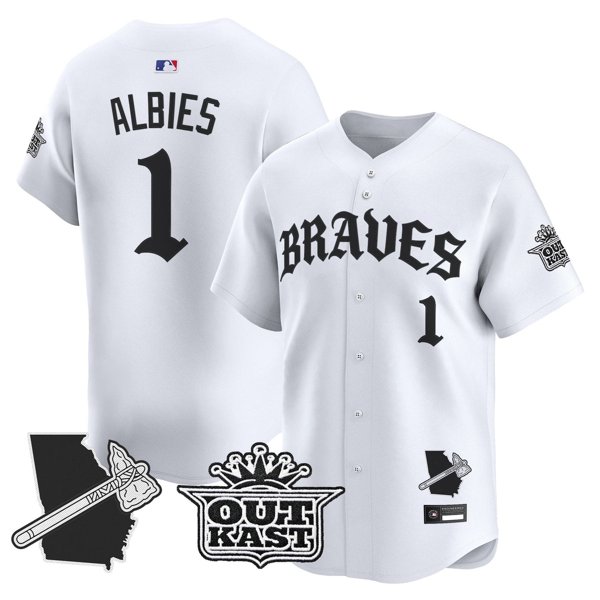 Atlanta Braves 'Old English Edition' Vapor Premier Limited Jersey - All Stitched