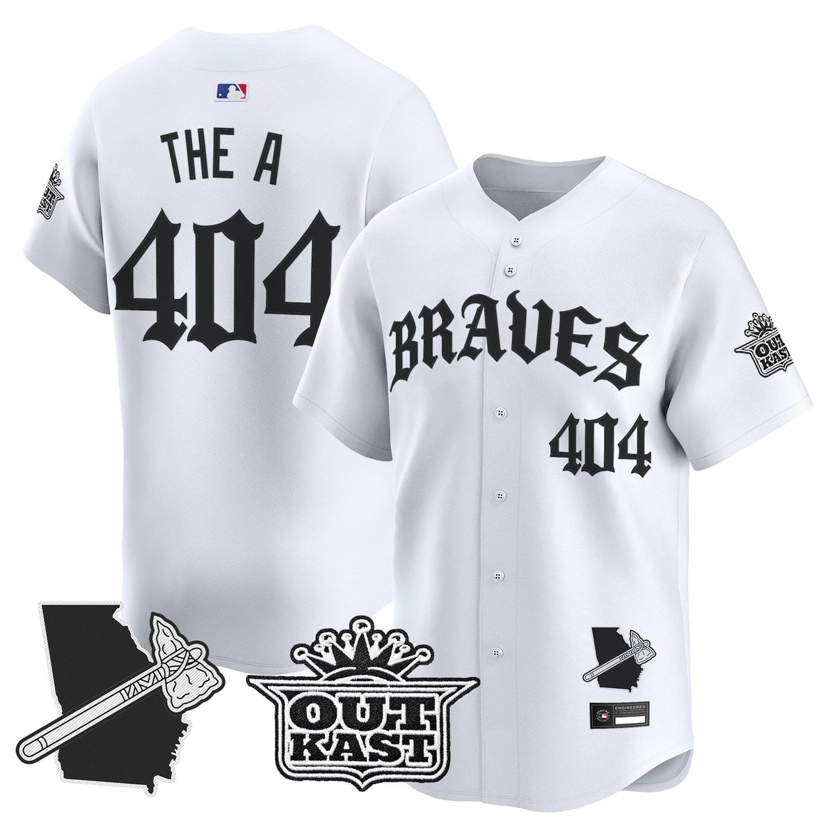 Atlanta Braves 'Old English Edition' Vapor Premier Limited Jersey - All Stitched
