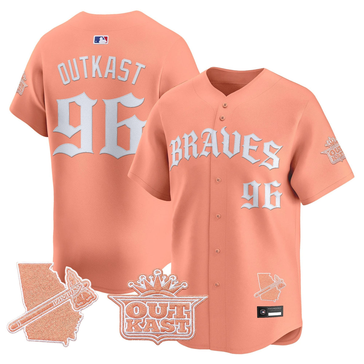Atlanta Braves 'Old English Edition' Vapor Premier Limited Jersey - All Stitched