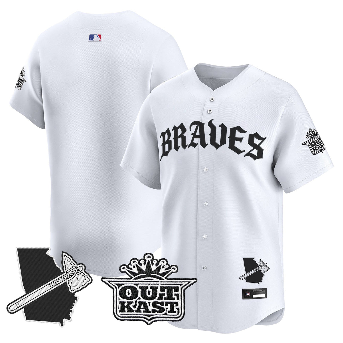 Atlanta Braves 'Old English Edition' Vapor Premier Limited Jersey - All Stitched