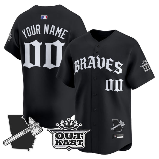 Atlanta Braves 'Old English Edition' Vapor Premier Limited Custom Jersey - All Stitched