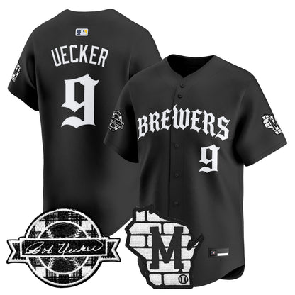 Milwaukee Brewers 'Old English Edition' Vapor Premier Limited Jersey - All Stitched