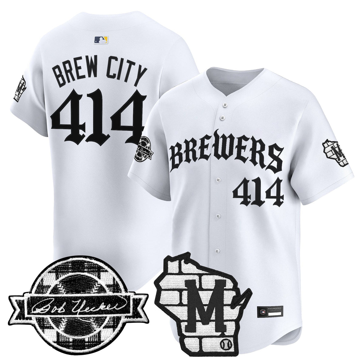 Milwaukee Brewers 'Old English Edition' Vapor Premier Limited Jersey - All Stitched