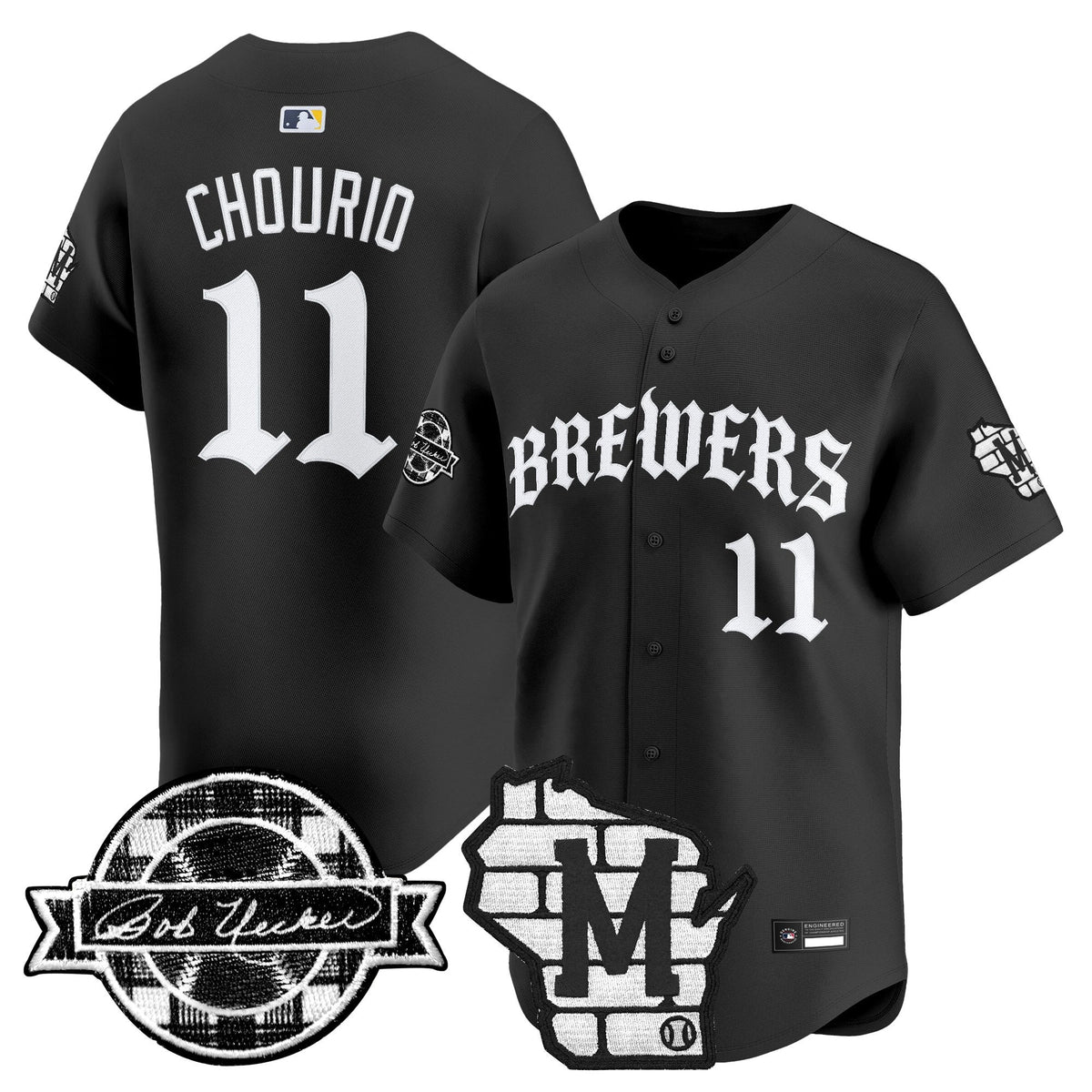 Milwaukee Brewers 'Old English Edition' Vapor Premier Limited Jersey - All Stitched