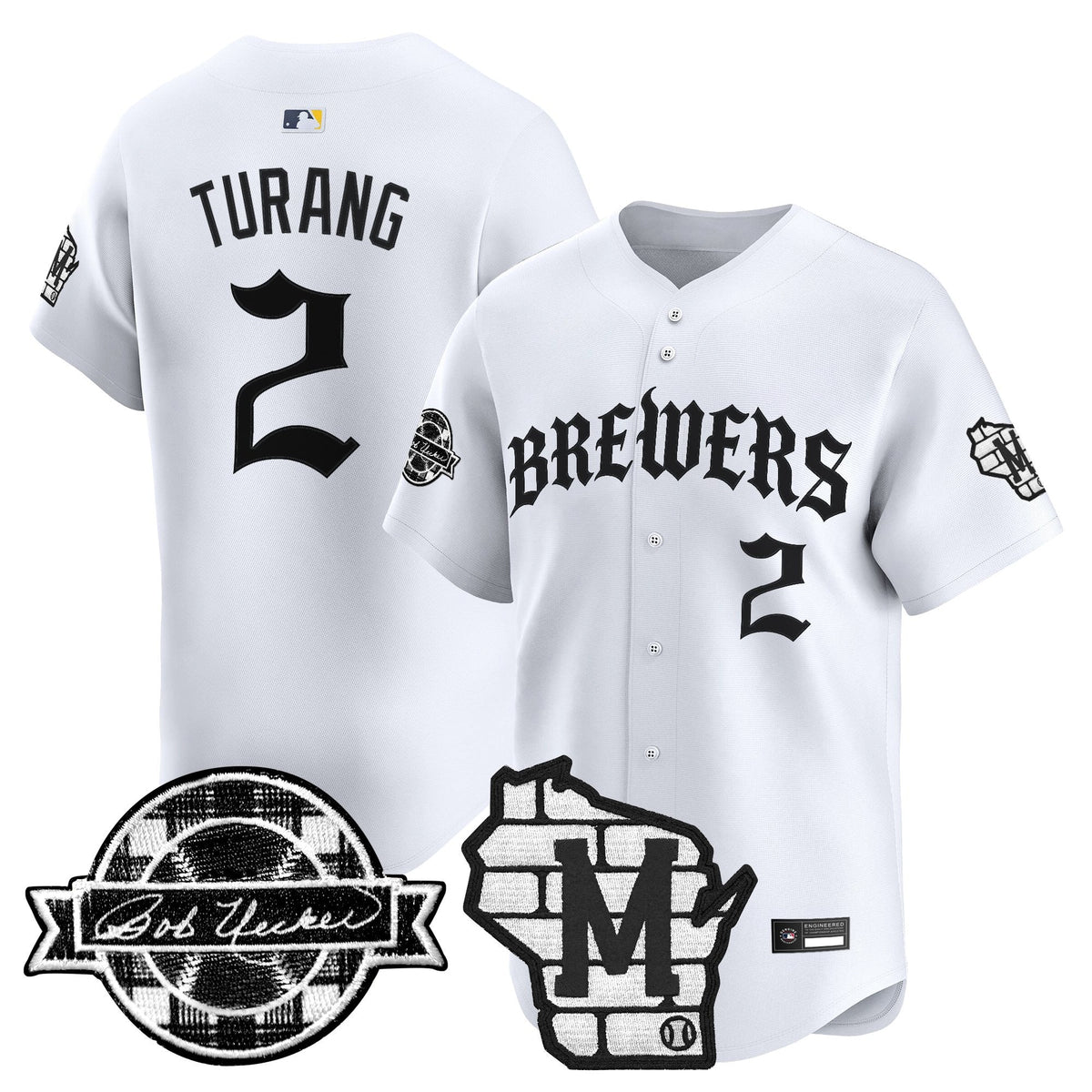 Milwaukee Brewers 'Old English Edition' Vapor Premier Limited Jersey - All Stitched