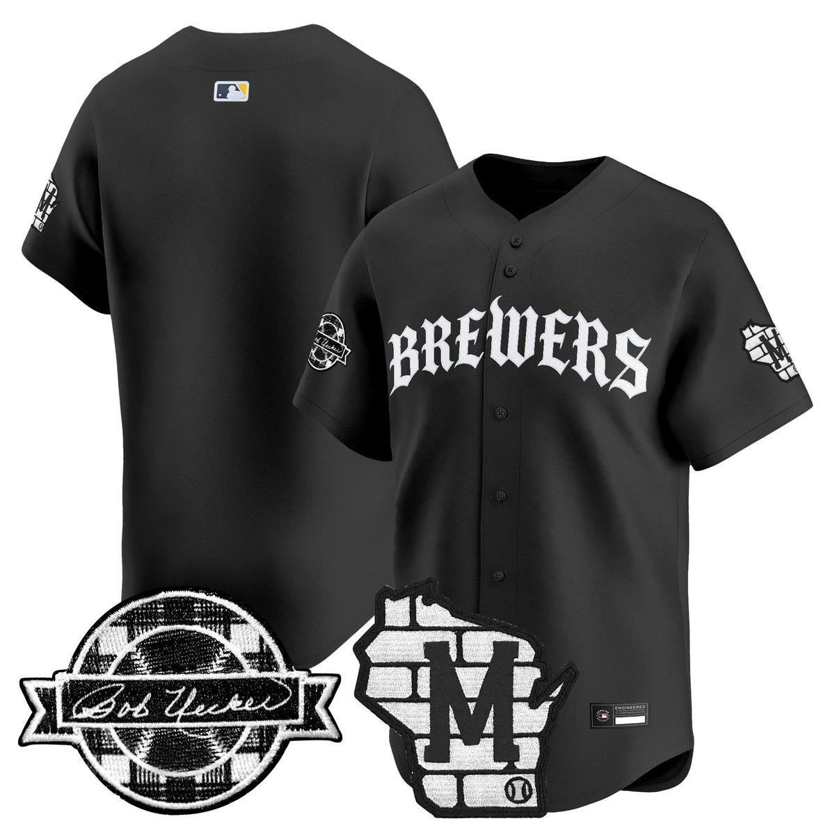 Milwaukee Brewers 'Old English Edition' Vapor Premier Limited Jersey - All Stitched