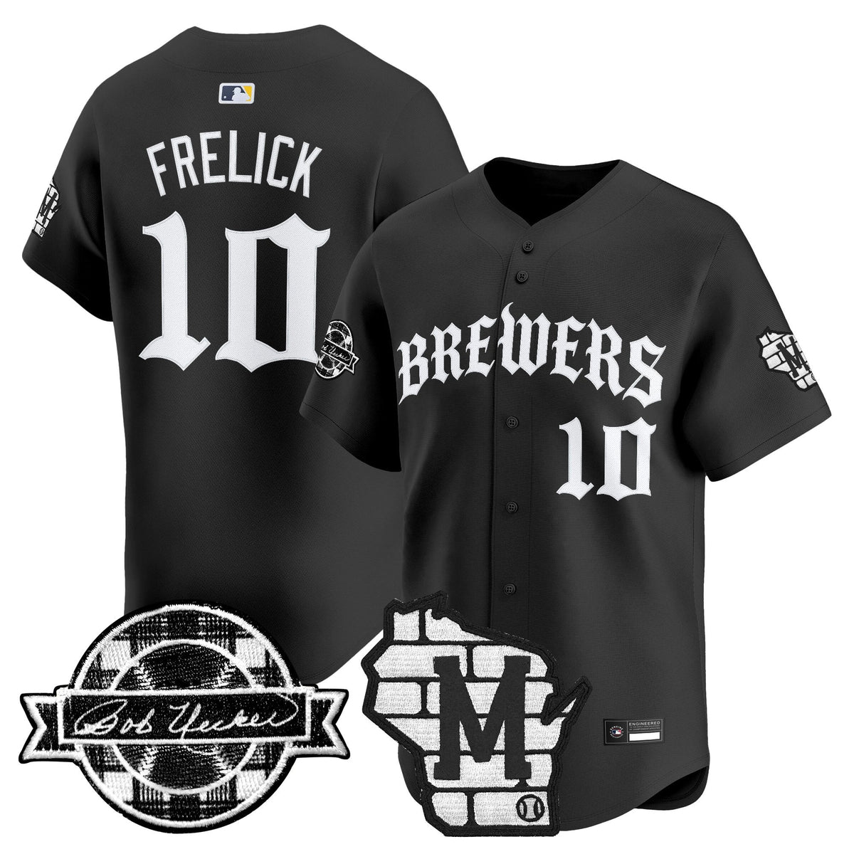 Milwaukee Brewers 'Old English Edition' Vapor Premier Limited Jersey - All Stitched
