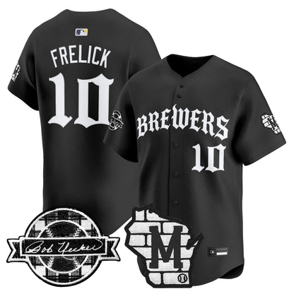 Milwaukee Brewers 'Old English Edition' Vapor Premier Limited Jersey - All Stitched