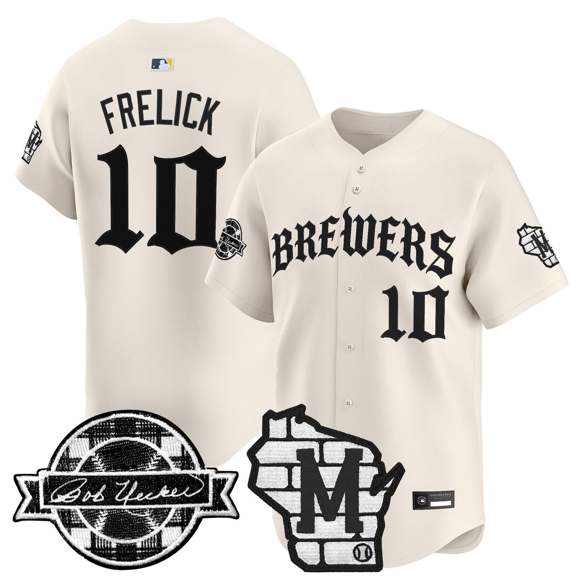 Milwaukee Brewers 'Old English Edition' Vapor Premier Limited Jersey - All Stitched