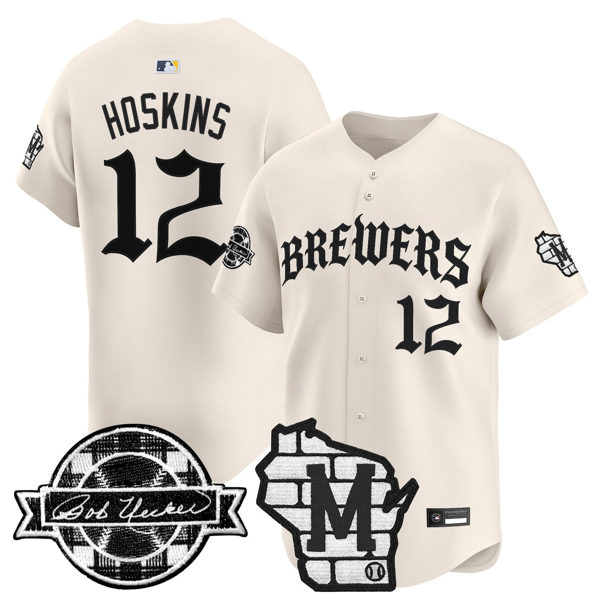 Milwaukee Brewers 'Old English Edition' Vapor Premier Limited Jersey - All Stitched