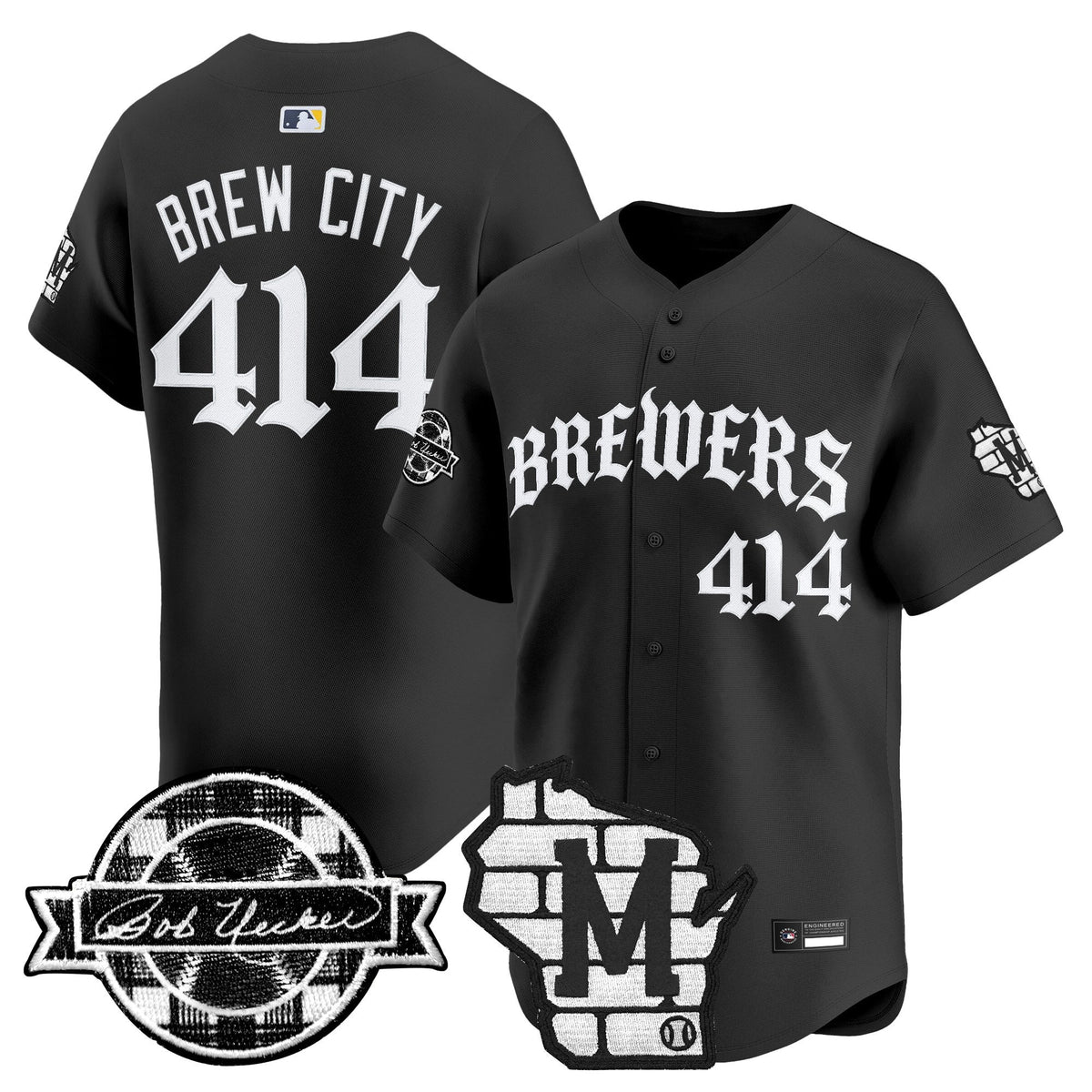 Milwaukee Brewers 'Old English Edition' Vapor Premier Limited Jersey - All Stitched