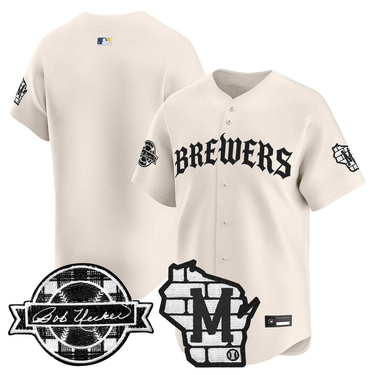 Milwaukee Brewers 'Old English Edition' Vapor Premier Limited Jersey - All Stitched