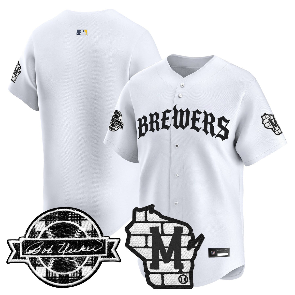 Milwaukee Brewers 'Old English Edition' Vapor Premier Limited Jersey - All Stitched