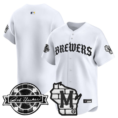 Milwaukee Brewers 'Old English Edition' Vapor Premier Limited Jersey - All Stitched