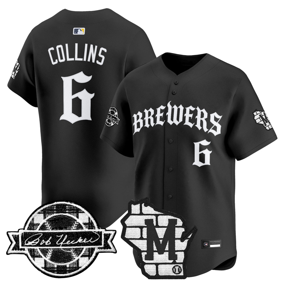 Milwaukee Brewers 'Old English Edition' Vapor Premier Limited Jersey - All Stitched
