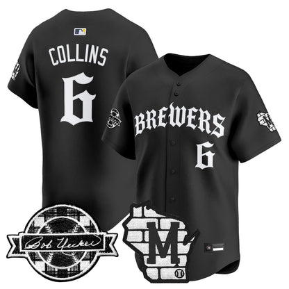 Milwaukee Brewers 'Old English Edition' Vapor Premier Limited Jersey - All Stitched