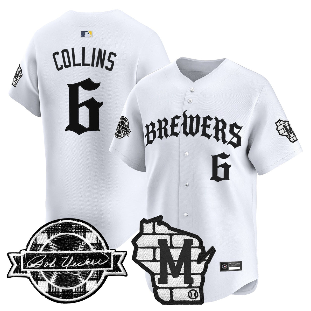 Milwaukee Brewers 'Old English Edition' Vapor Premier Limited Jersey - All Stitched